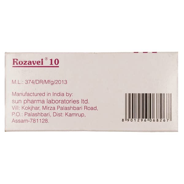 Rozavel 10mg Strip Of 15 Tablets