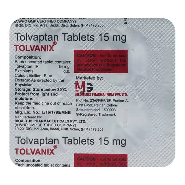 Tolvanix 15Mg Strip Of 4 Tablets