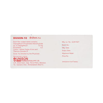 Dgson 10mg Strip Of 10 Tablets