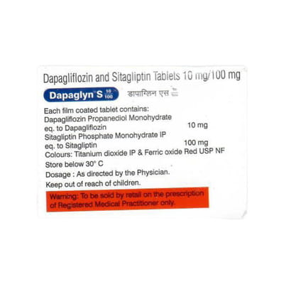 Dapaglyn S 10/100mg Strip Of 10 Tablets