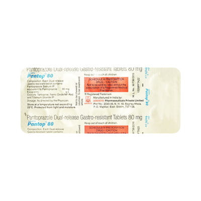Pantop 80mg Strip Of 10 Tablets