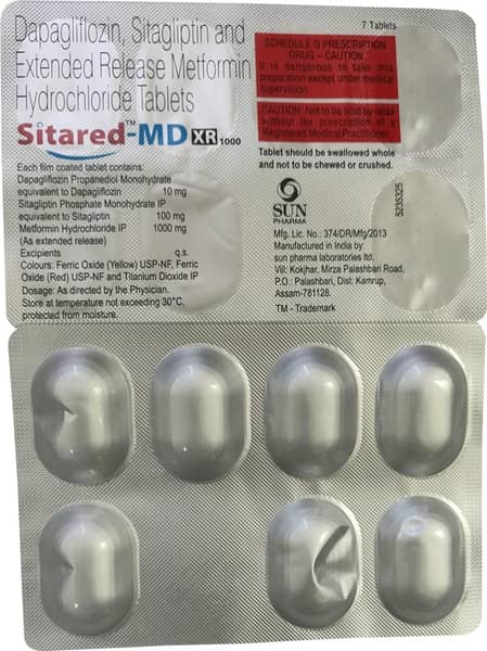 Sitared Md Xr 1000mg Strip Of 7 Tablets