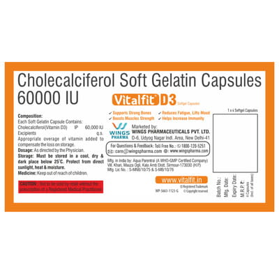 Vitalfit D3 Strip Of 4 Softgel Capsules