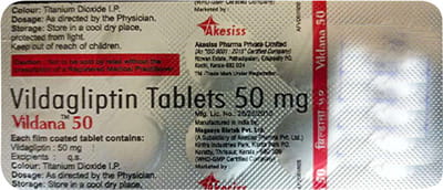 Vildana 50mg Strip Of 10 Tablets