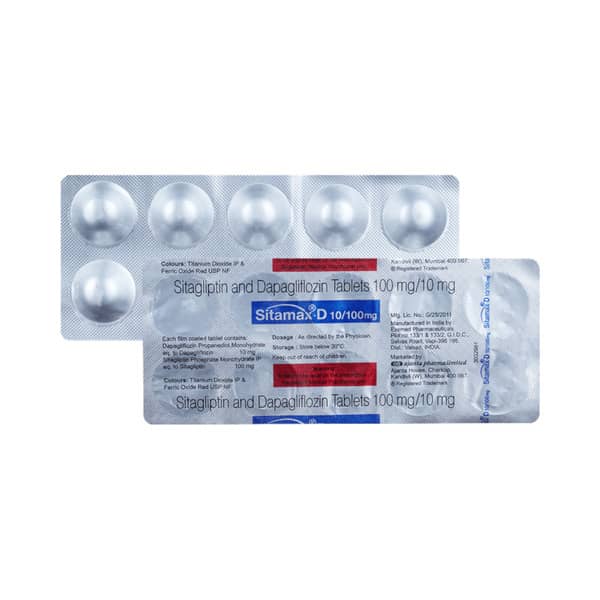 Sitamax D 10/100Mg Strip Of 10 Tablets