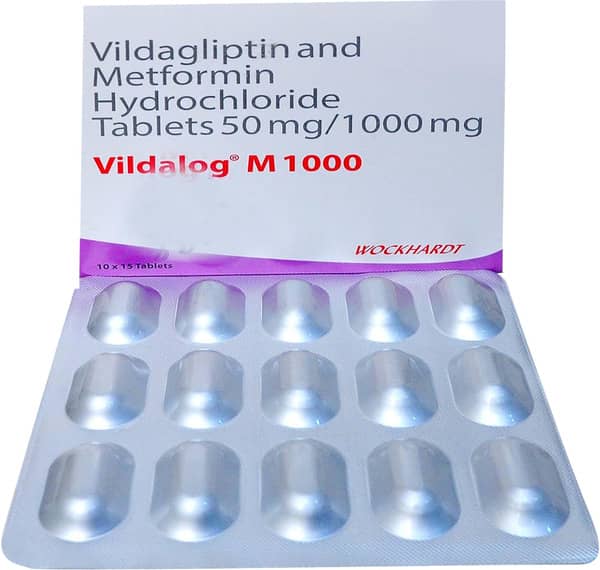Vildalog M 1000mg Strip Of 15 Tablets