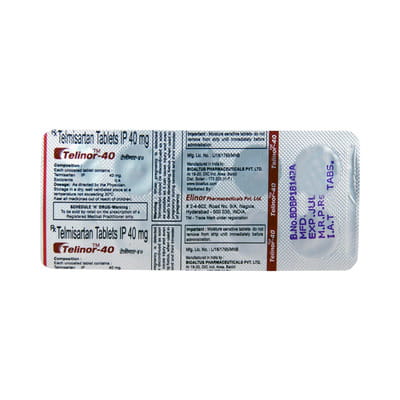 Telinor 40mg Strip Of 15 Tablets