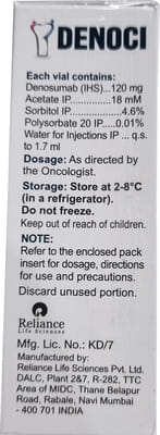 Denoci 120mg Vial Of 1.7ml Solution For Injection