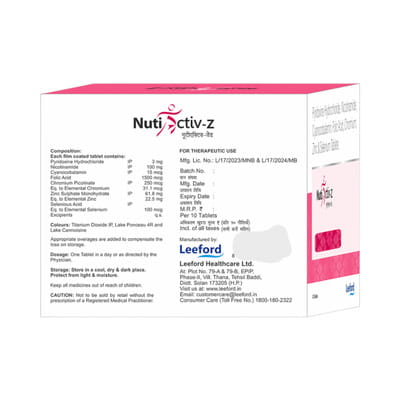 Nutiactiv Z Strip Of 10 Tablets
