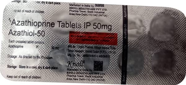 Azathiol 50mg Strip Of 10 Tablets