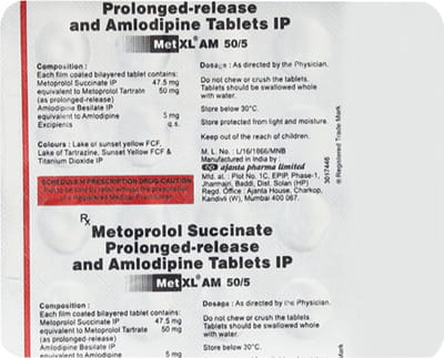 Met Xl Am 50/5mg Strip Of 20 Tablets