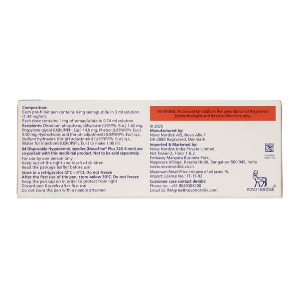 Ozempic 1Mg Pre Filled Pen Of 3Ml Solution For Injection