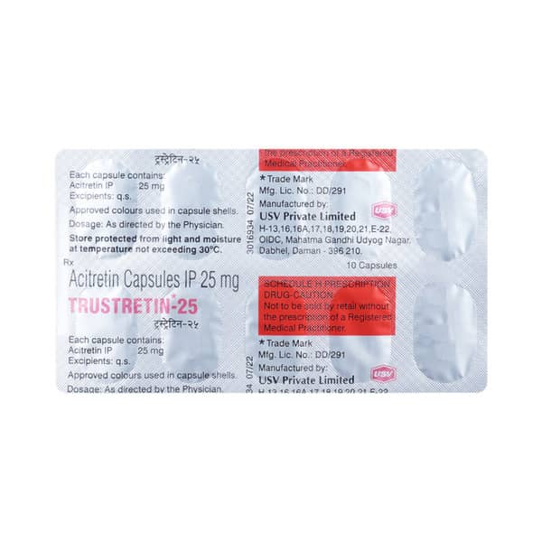 Trustretin 25mg Strip Of 10 Capsules