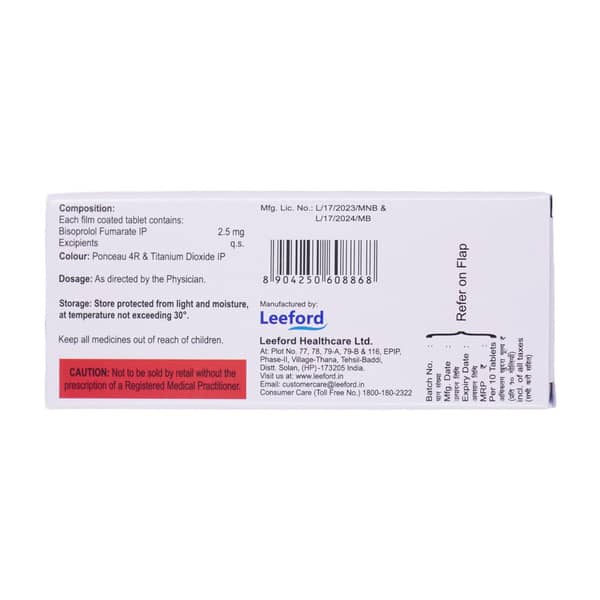 Bisotril 2.5Mg Strip Of 10 Tablets