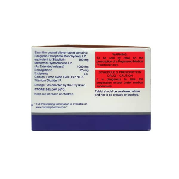Empazio Sm 25/100/1000mg Strip Of 10 Tablets