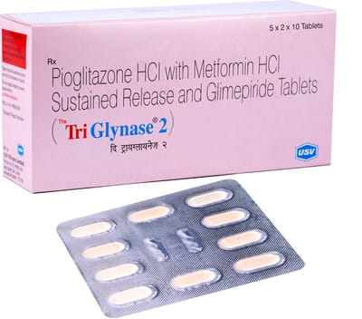 The Triglynase 2mg Strip Of 10 Tablets