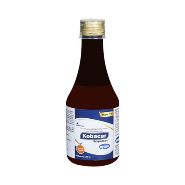 Kobacar Orange Flavour Sugar Free Bottle Of 200ml Suspension