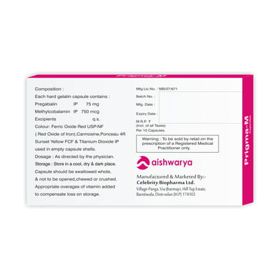 Prigma M Strip Of 10 Capsules