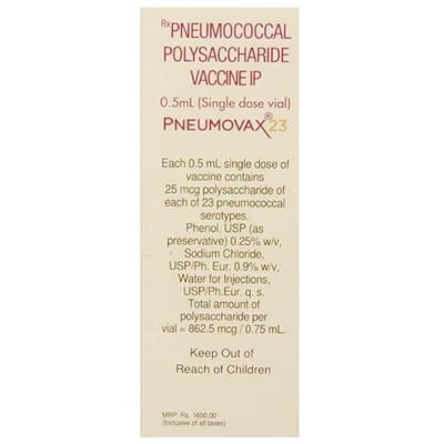 Pneumovax 23 Vial Of 0.5ml Vaccine