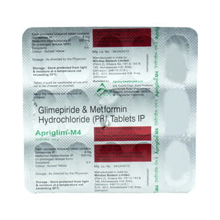 Apriglim M 4Mg Strip Of 15 Tablets
