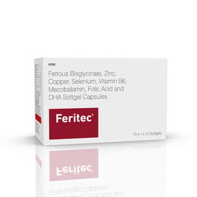 Feritec Strip Of 10 Softgel Capsules