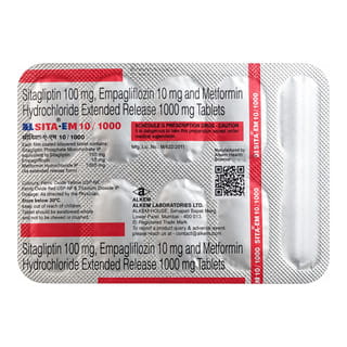 Alsita Em 10/1000Mg Strip Of 10 Tablets