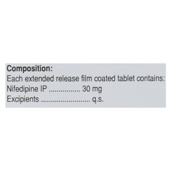 Nicardia Xl 30mg Strip Of 15 Tablets
