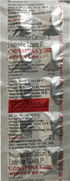Consivas Ez 20Mg Strip Of 10 Tablets
