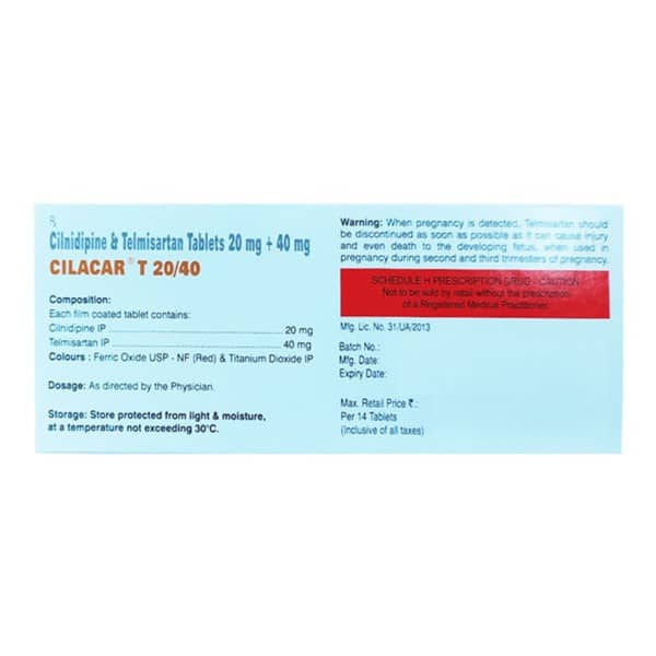 Cilacar T 20/40mg Strip Of 14 Tablets