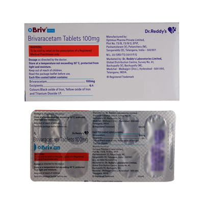 ब्रिव प्लस 100एमजी 10 टैबलेट की स्ट्रिप