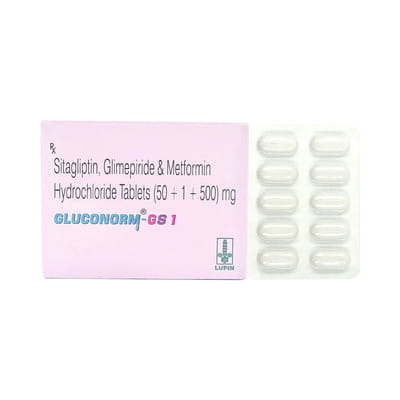 Gluconorm Gs 1mg Strip Of 10 Tablets