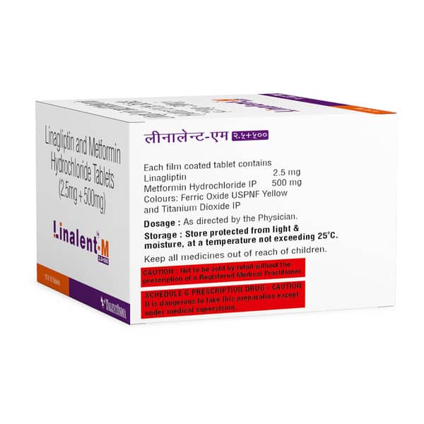 Linalent M 2.5/500Mg Strip Of 10 Tablets