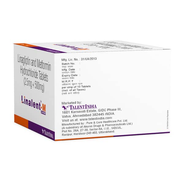 Linalent M 2.5/500Mg Strip Of 10 Tablets
