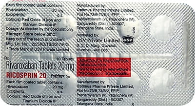 Ricosprin 20mg Strip Of 10 Tablets