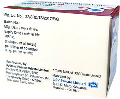 Ricosprin 20mg Strip Of 10 Tablets
