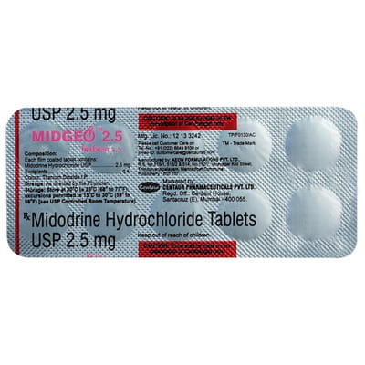 Midgeo 2.5mg Strip Of 10 Tablets