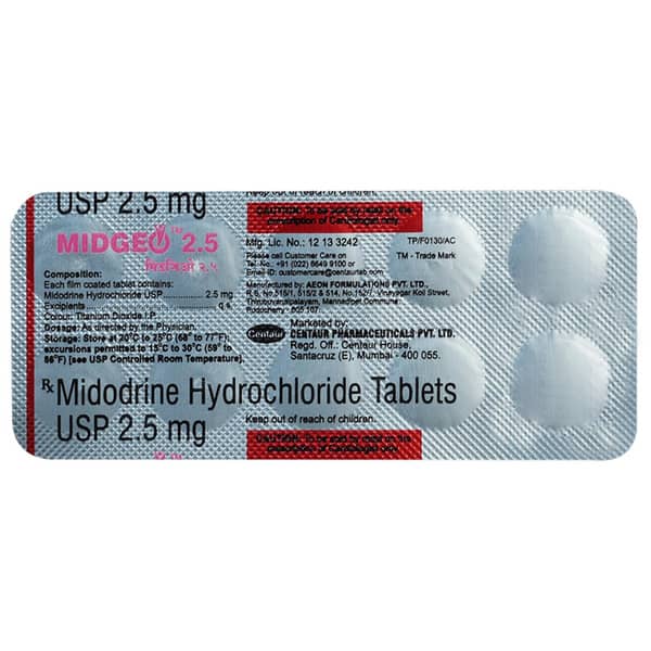 Midgeo 2.5mg Strip Of 10 Tablets