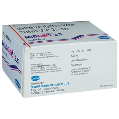 Midgeo 2.5mg Strip Of 10 Tablets