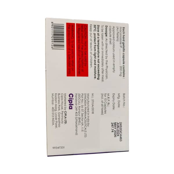 Itranox 200Mg Strip Of 10 Capsules
