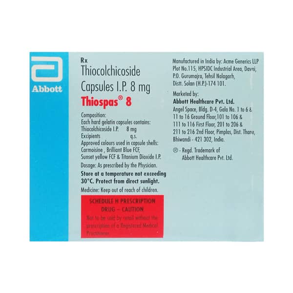 Thiospas 8mg Strip Of 15 Capsules