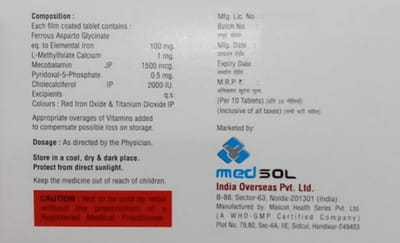 Eios Fe Strip Of 10 Tablets