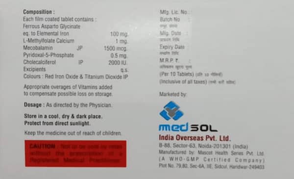 Eios Fe Strip Of 10 Tablets