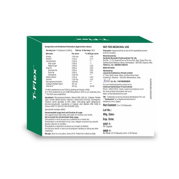 T Flex Strip Of 10 Capsules