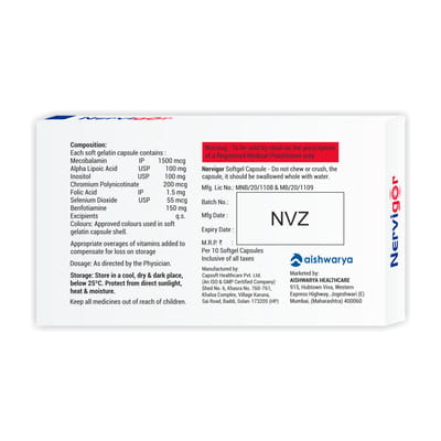 Nervigor Strip Of 10 Softgel Capsules