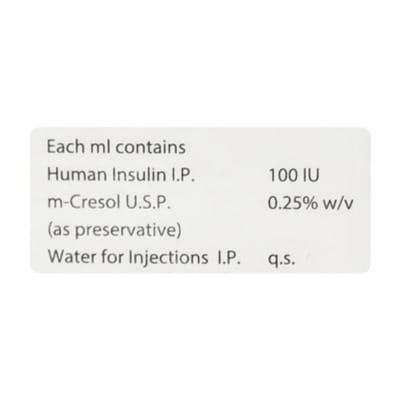 New Wosulin R 100iu Cartridge Of 3ml Injection (Pack Of 3)