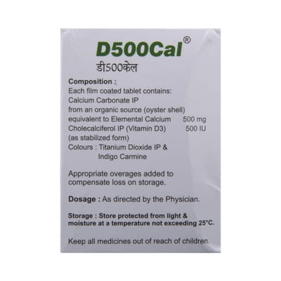 D Cal 500mg Strip Of 10 Tablets