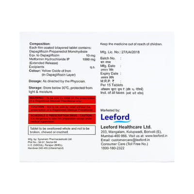 Dapzigard 10mg Strip Of 15 Tablets