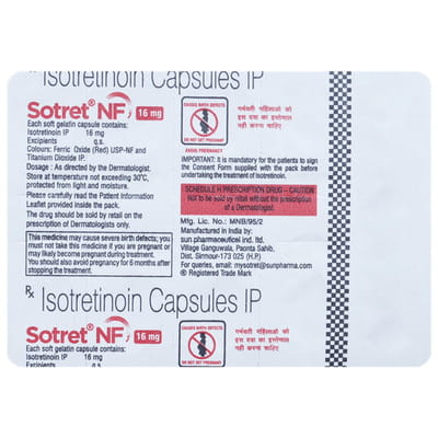 Sotret Nf 16mg Strip Of Capsules