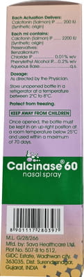 Calcinase 60md Bottle Of 6.85ml Nasal Spray