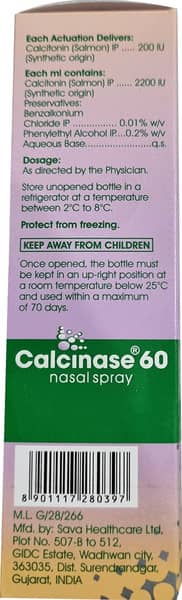 Calcinase 60md Bottle Of 6.85ml Nasal Spray